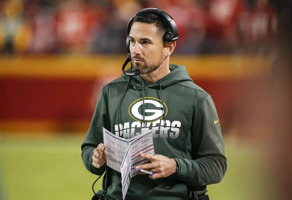 Head coach Matt LaFleur on the Packers sideline